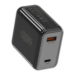 شاحن سريع HX119 بقدرة 120W مع واجهتي USB وType-C، قابس أوروبي، قابس بريطاني، قابس أمريكي