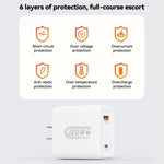 شاحن سريع HX119 بقدرة 120W مع واجهتي USB وType-C، قابس أوروبي، قابس بريطاني، قابس أمريكي