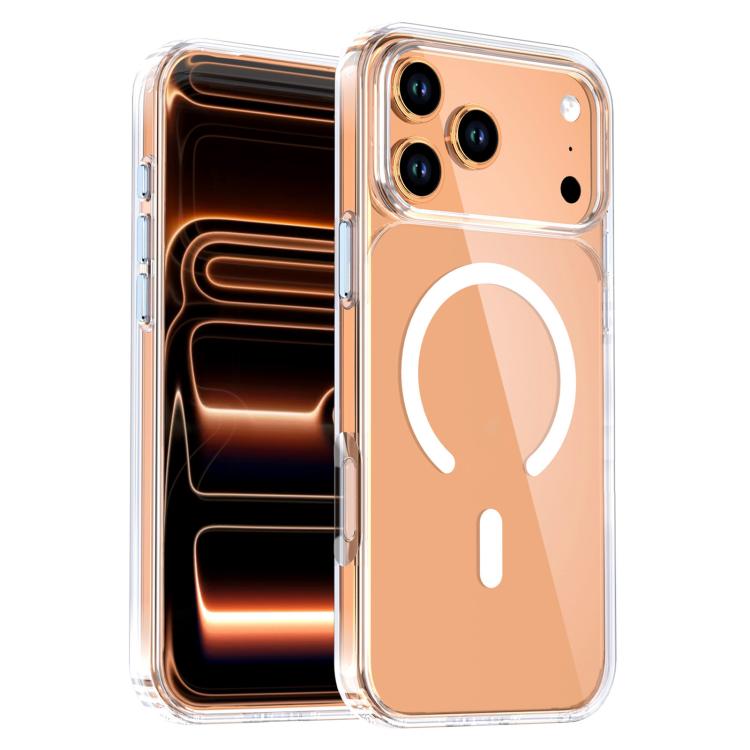 Crystal Transparent Magnetic Phone Case, For iPhone 18 Pro / 17 Pro, For iPhone 18 Pro Max / 17 Pro Max