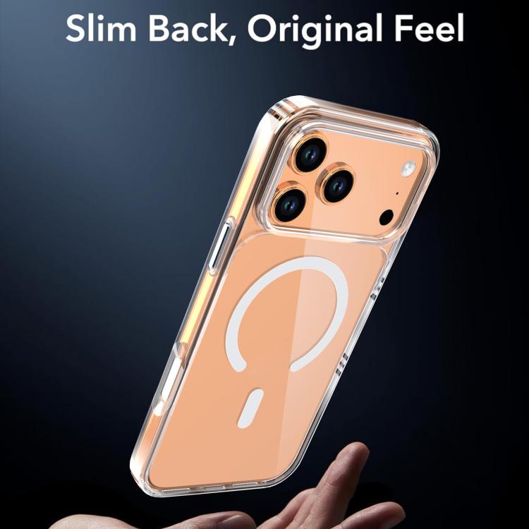غطاء هاتف شفاف كريستالي مغناطيسي، لهواتف iPhone 17 Pro Max و iPhone 17 Pro