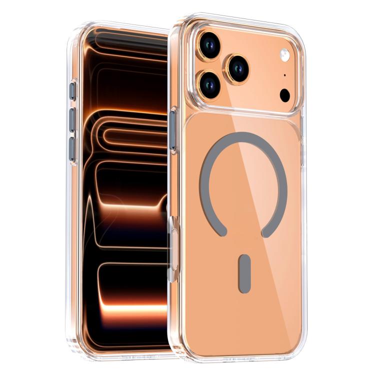 Crystal Transparent Magnetic Phone Case, For iPhone 18 Pro / 17 Pro, For iPhone 18 Pro Max / 17 Pro Max