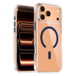 غطاء هاتف شفاف كريستالي مغناطيسي، لهواتف iPhone 17 Pro Max و iPhone 17 Pro