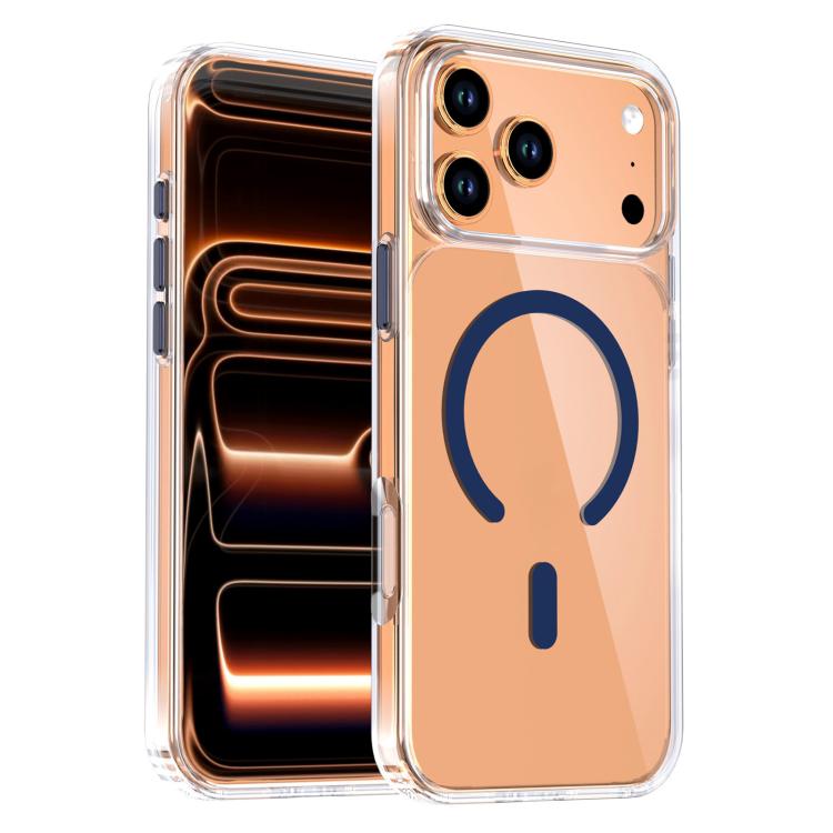 غطاء هاتف شفاف كريستالي مغناطيسي، لهواتف iPhone 17 Pro Max و iPhone 17 Pro