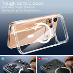 Crystal Transparent Magnetic Phone Case, For iPhone 18 Pro / 17 Pro, For iPhone 18 Pro Max / 17 Pro Max