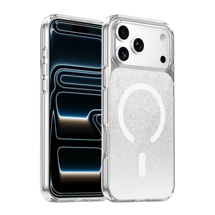 غطاء هاتف مغناطيسي مزين ببريق كريستالي، لهواتف iPhone 17 Pro Max و iPhone 17 Pro