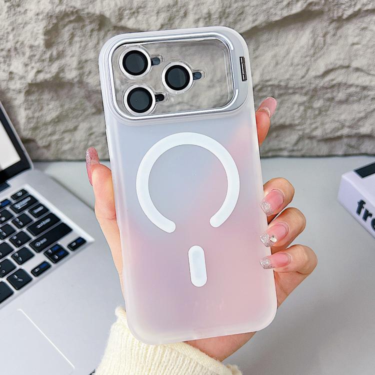 غطاء هاتف مغناطيسي مع حامل عدسة عين النسر الحيوية، لهواتف iPhone 17 Pro Max و iPhone 17 Pro