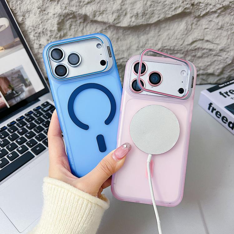 غطاء هاتف مغناطيسي مع حامل عدسة عين النسر الحيوية، لهواتف iPhone 17 Pro Max و iPhone 17 Pro