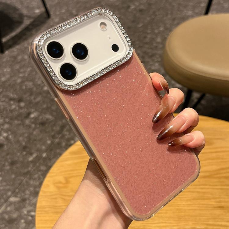 غطاء هاتف بتصميم لامع وأحجار كريمة بلون صلب، لهواتف iPhone 17 Pro Max و iPhone 17 Pro و iPhone 17 و iPhone Air
