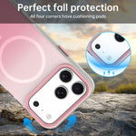 غطاء هاتف هجين مغناطيسي 3 في 1 من سلسلة تدرج الحلوى، لهواتف iPhone 15 Pro Max، iPhone 15 Pro، iPhone 15 Plus، iPhone 15، iPhone 14 Plus، iPhone 14، iPhone 14 Pro، iPhone 14 Pro Max