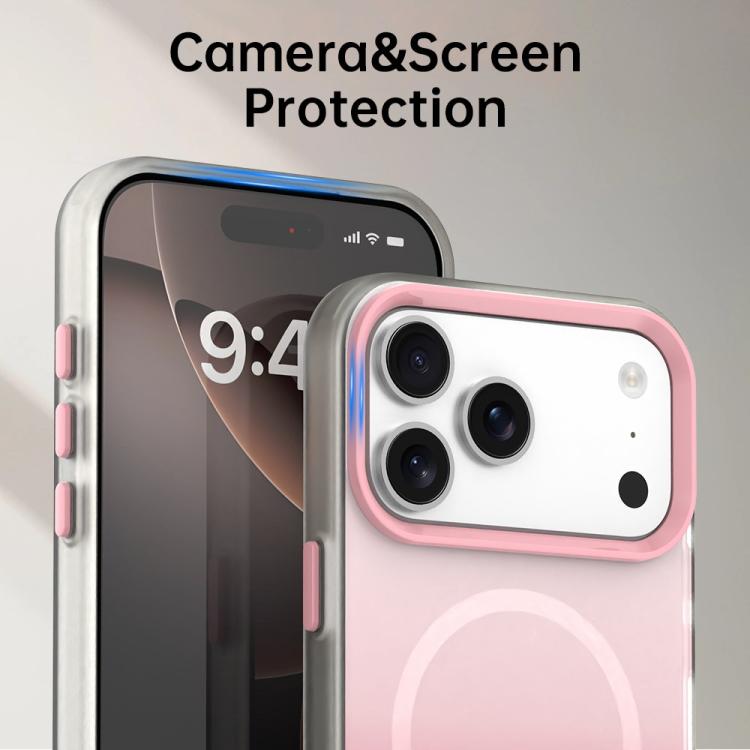 غطاء هاتف هجين مغناطيسي 3 في 1 من سلسلة تدرج الحلوى، لهواتف iPhone 15 Pro Max، iPhone 15 Pro، iPhone 15 Plus، iPhone 15، iPhone 14 Plus، iPhone 14، iPhone 14 Pro، iPhone 14 Pro Max