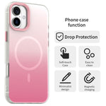 غطاء هاتف هجين مغناطيسي 3 في 1 من سلسلة تدرج الحلوى، لهواتف iPhone 17 Pro Max، iPhone 17 Pro، iPhone 17، iPhone Air، iPhone 16 Pro Max، iPhone 16 Pro، iPhone 16 Plus، iPhone 16