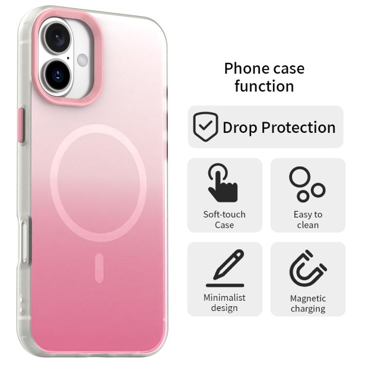غطاء هاتف هجين مغناطيسي 3 في 1 من سلسلة تدرج الحلوى، لهواتف iPhone 17 Pro Max، iPhone 17 Pro، iPhone 17، iPhone Air، iPhone 16 Pro Max، iPhone 16 Pro، iPhone 16 Plus، iPhone 16