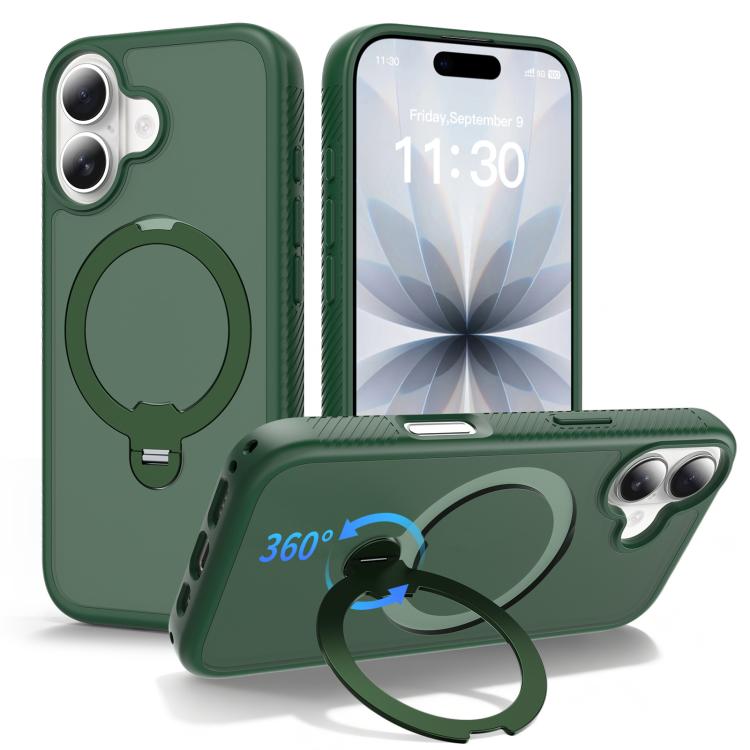 Magnetic 360 Rotating Stand Airbag Shockproof Phone Case, For iPhone 16e / 17e, For iPhone 17 Pro Max, For iPhone 17 Pro, For iPhone 17, For iPhone Air, For iPhone 16 Pro Max, For iPhone 16