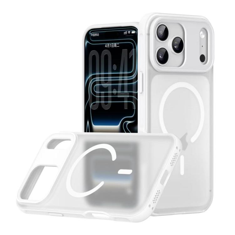 غطاء هاتف مغناطيسي بنمط Alpha ملمس الجلد، لهواتف iPhone 17 Pro Max، iPhone 17 Pro