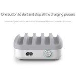 محطة شحن ذكية ORICO DUK-5P بقدرة 40W مع 5 منافذ USB وحامل، قابس أمريكي، قابس بريطاني، قابس أسترالي