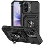 غطاء هاتف مغناطيسي مع حامل حلقة منزلق XDcase Camshield، لهواتف iPhone 17 Pro Max، iPhone 17 Pro، iPhone 17، iPhone Air