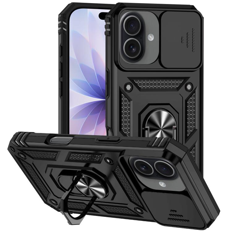 غطاء هاتف مغناطيسي مع حامل حلقة منزلق XDcase Camshield، لهواتف iPhone 17 Pro Max، iPhone 17 Pro، iPhone 17، iPhone Air