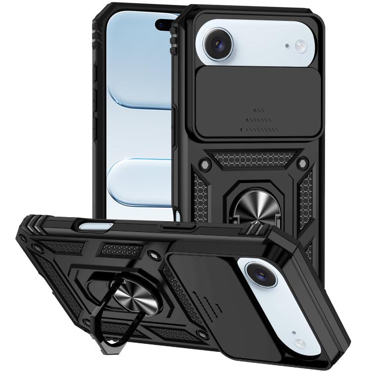 غطاء هاتف مغناطيسي مع حامل حلقة منزلق XDcase Camshield، لهواتف iPhone 17 Pro Max، iPhone 17 Pro، iPhone 17، iPhone Air