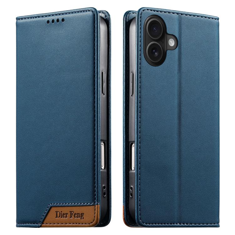 غطاء هاتف من الجلد النباتي مع تجميع قوي مغناطيسي و RFID من Dierfeng، لهواتف iPhone 17e / 16e، iPhone 17 Pro Max، iPhone 17 Pro، iPhone 17، iPhone Air، iPhone 16 Pro Max، iPhone 16 Pro، iPhone 16 Plus