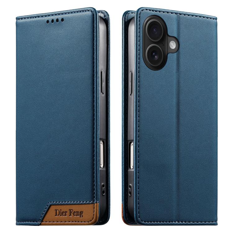 غطاء هاتف من الجلد النباتي مع تجميع قوي مغناطيسي و RFID من Dierfeng، لهواتف iPhone 16، iPhone 15 Pro Max، iPhone 15 Pro، iPhone 15 Plus، iPhone 15، iPhone 14 Plus، iPhone 14 / 13، iPhone 14 Pro