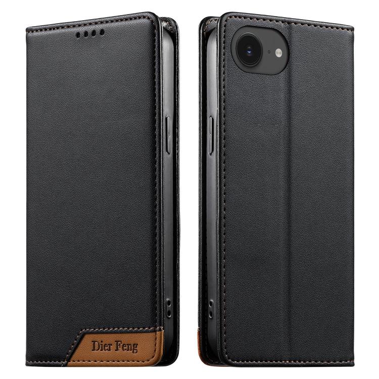 غطاء هاتف من الجلد النباتي مع تجميع قوي مغناطيسي و RFID من Dierfeng، لهواتف iPhone 17e / 16e، iPhone 17 Pro Max، iPhone 17 Pro، iPhone 17، iPhone Air، iPhone 16 Pro Max، iPhone 16 Pro، iPhone 16 Plus