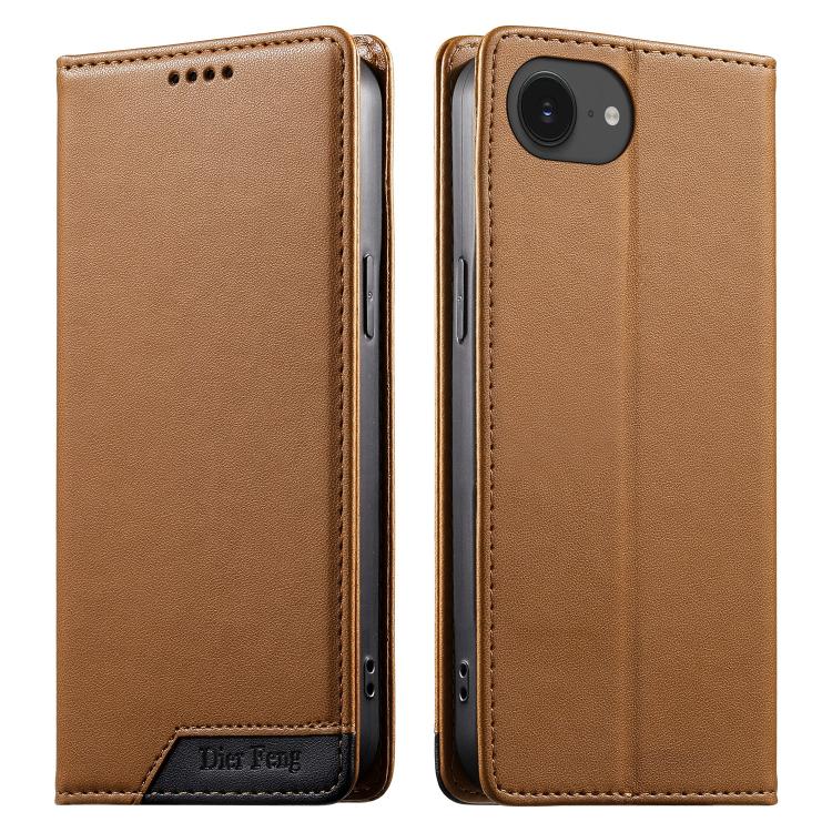 غطاء هاتف من الجلد النباتي مع تجميع قوي مغناطيسي و RFID من Dierfeng، لهواتف iPhone 17e / 16e، iPhone 17 Pro Max، iPhone 17 Pro، iPhone 17، iPhone Air، iPhone 16 Pro Max، iPhone 16 Pro، iPhone 16 Plus