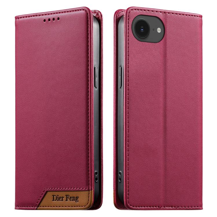 غطاء هاتف من الجلد النباتي مع تجميع قوي مغناطيسي و RFID من Dierfeng، لهواتف iPhone 17e / 16e، iPhone 17 Pro Max، iPhone 17 Pro، iPhone 17، iPhone Air، iPhone 16 Pro Max، iPhone 16 Pro، iPhone 16 Plus