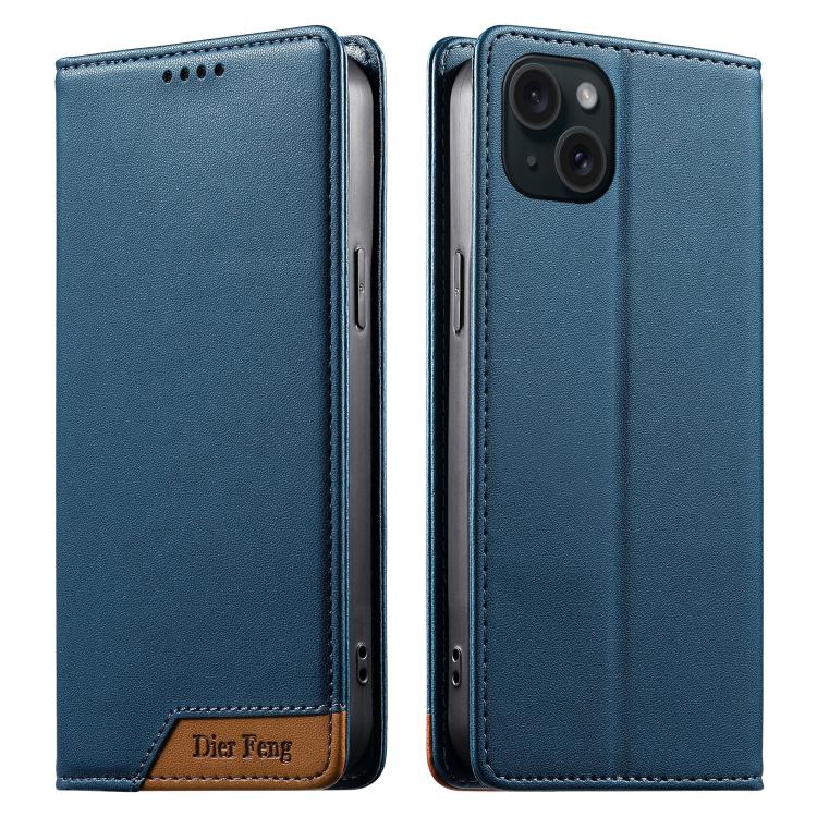 غطاء هاتف من الجلد النباتي مع تجميع قوي مغناطيسي و RFID من Dierfeng، لهواتف iPhone 16، iPhone 15 Pro Max، iPhone 15 Pro، iPhone 15 Plus، iPhone 15، iPhone 14 Plus، iPhone 14 / 13، iPhone 14 Pro
