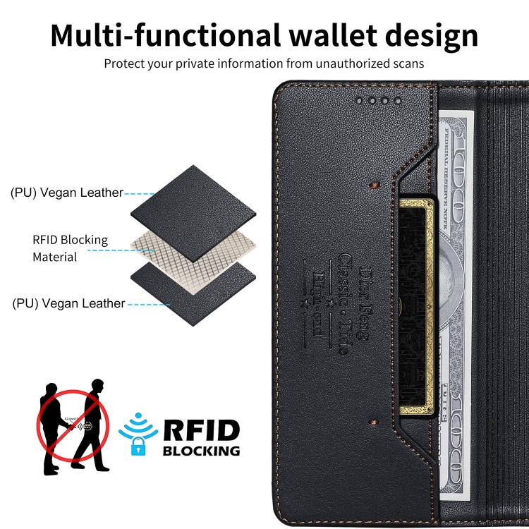 حافظة هاتف من الجلد النباتي مع تجميع قوي مغناطيسي RFID من Dierfeng، لهواتف iPhone 14 Pro Max، iPhone SE 2022 / SE 2020 / 8 / 7، iPhone 13 Pro Max، iPhone 13 Pro، iPhone 13 mini، iPhone 12 / 12 Pro، iPhone 12 Pro Max، iPhone 12 mini