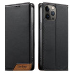 حافظة هاتف من الجلد النباتي مع تجميع قوي مغناطيسي RFID من Dierfeng، لهواتف iPhone 14 Pro Max، iPhone SE 2022 / SE 2020 / 8 / 7، iPhone 13 Pro Max، iPhone 13 Pro، iPhone 13 mini، iPhone 12 / 12 Pro، iPhone 12 Pro Max، iPhone 12 mini