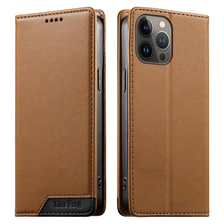حافظة هاتف من الجلد النباتي مع تجميع قوي مغناطيسي RFID من Dierfeng، لهواتف iPhone 14 Pro Max، iPhone SE 2022 / SE 2020 / 8 / 7، iPhone 13 Pro Max، iPhone 13 Pro، iPhone 13 mini، iPhone 12 / 12 Pro، iPhone 12 Pro Max، iPhone 12 mini