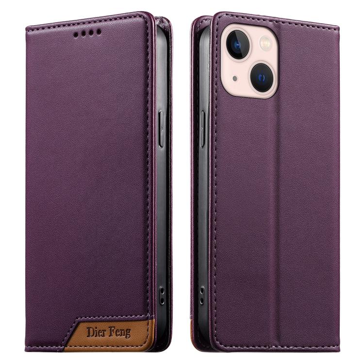 حافظة هاتف من الجلد النباتي مع تجميع قوي مغناطيسي RFID من Dierfeng، لهواتف iPhone 14 Pro Max، iPhone SE 2022 / SE 2020 / 8 / 7، iPhone 13 Pro Max، iPhone 13 Pro، iPhone 13 mini، iPhone 12 / 12 Pro، iPhone 12 Pro Max، iPhone 12 mini