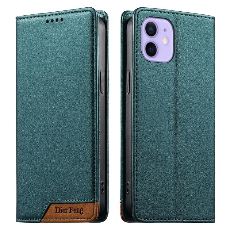 حافظة هاتف من الجلد النباتي مع تجميع قوي مغناطيسي RFID من Dierfeng، لهواتف iPhone 14 Pro Max، iPhone SE 2022 / SE 2020 / 8 / 7، iPhone 13 Pro Max، iPhone 13 Pro، iPhone 13 mini، iPhone 12 / 12 Pro، iPhone 12 Pro Max، iPhone 12 mini