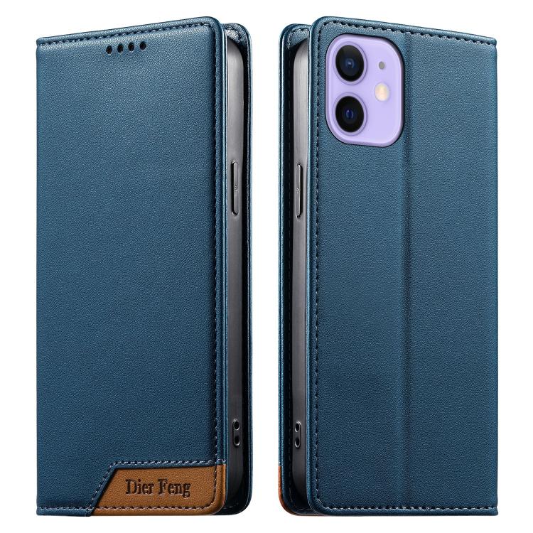 حافظة هاتف من الجلد النباتي مع تجميع قوي مغناطيسي RFID من Dierfeng، لهواتف iPhone 14 Pro Max، iPhone SE 2022 / SE 2020 / 8 / 7، iPhone 13 Pro Max، iPhone 13 Pro، iPhone 13 mini، iPhone 12 / 12 Pro، iPhone 12 Pro Max، iPhone 12 mini