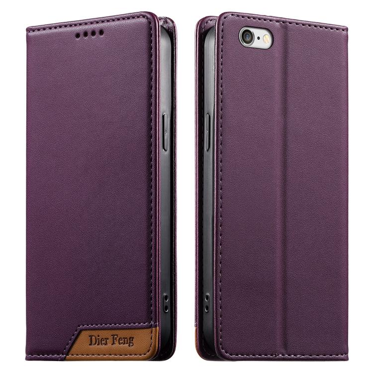 حافظة هاتف من الجلد النباتي مع تجميع قوي مغناطيسي RFID من Dierfeng، لهواتف iPhone 11 Pro Max، iPhone 11، iPhone 11 Pro، iPhone X / XS، iPhone XR، iPhone XS Max، iPhone 8 Plus / 7 Plus