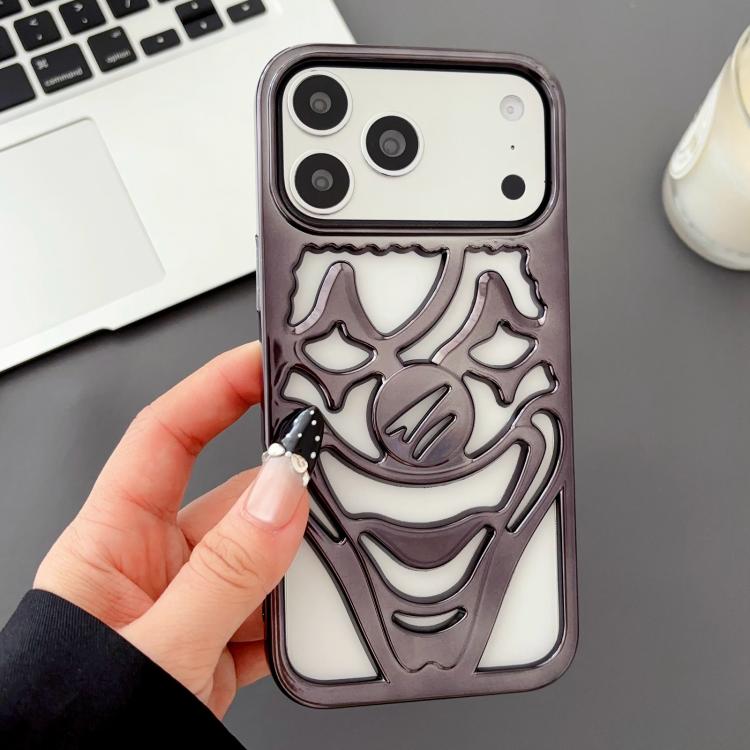 غطاء هاتف TPU مثقوب مطلي بالكهرباء لتبديد الحرارة بتصميم المهرج، لجهاز iPhone 17 Pro Max، لجهاز iPhone 17 Pro، لجهاز iPhone 17، لجهاز iPhone 16 Pro Max، لجهاز iPhone 16 Pro، لجهاز iPhone 16