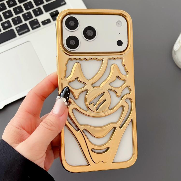 غطاء هاتف TPU مثقوب مطلي بالكهرباء لتبديد الحرارة بتصميم المهرج، لجهاز iPhone 17 Pro Max، لجهاز iPhone 17 Pro، لجهاز iPhone 17، لجهاز iPhone 16 Pro Max، لجهاز iPhone 16 Pro، لجهاز iPhone 16