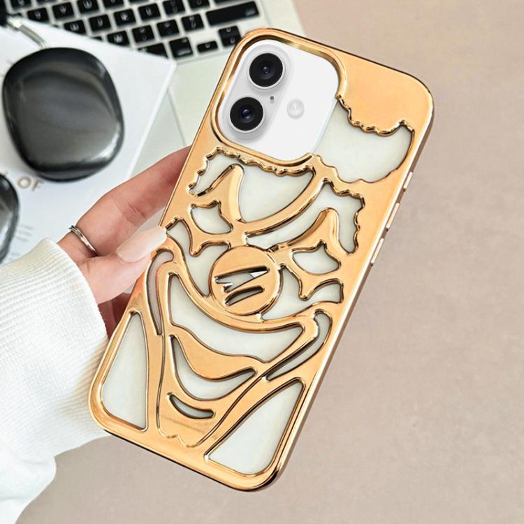 غطاء هاتف TPU مثقوب مطلي بالكهرباء لتبديد الحرارة بتصميم المهرج، لجهاز iPhone 17 Pro Max، لجهاز iPhone 17 Pro، لجهاز iPhone 17، لجهاز iPhone 16 Pro Max، لجهاز iPhone 16 Pro، لجهاز iPhone 16