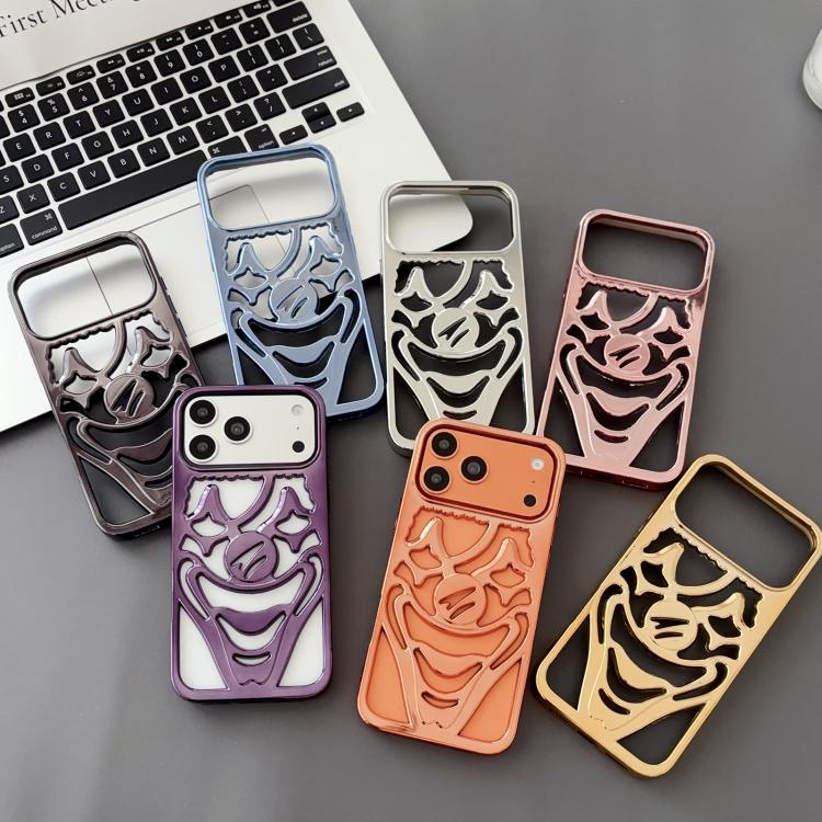 Electroplated Hollow Out Clown Heat Dissipation TPU Phone Case, For iPhone 13 Pro Max, For iPhone 13 Pro, For iPhone 13