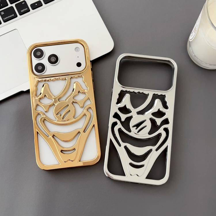 غطاء هاتف TPU مثقوب مطلي بالكهرباء لتبديد الحرارة بتصميم المهرج، لجهاز iPhone 17 Pro Max، لجهاز iPhone 17 Pro، لجهاز iPhone 17، لجهاز iPhone 16 Pro Max، لجهاز iPhone 16 Pro، لجهاز iPhone 16