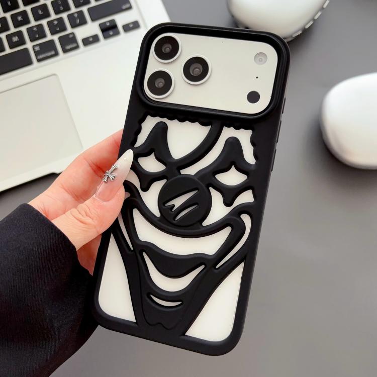 غطاء هاتف TPU مثقوب بتقنية رش الزيت لتبديد الحرارة بتصميم المهرج، لجهاز iPhone 17 Pro Max، لجهاز iPhone 17 Pro، لجهاز iPhone 17، لجهاز iPhone 16 Pro Max، لجهاز iPhone 16 Pro، لجهاز iPhone 16