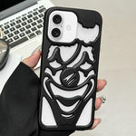 غطاء هاتف TPU مثقوب بتقنية رش الزيت لتبديد الحرارة بتصميم المهرج، لجهاز iPhone 17 Pro Max، لجهاز iPhone 17 Pro، لجهاز iPhone 17، لجهاز iPhone 16 Pro Max، لجهاز iPhone 16 Pro، لجهاز iPhone 16