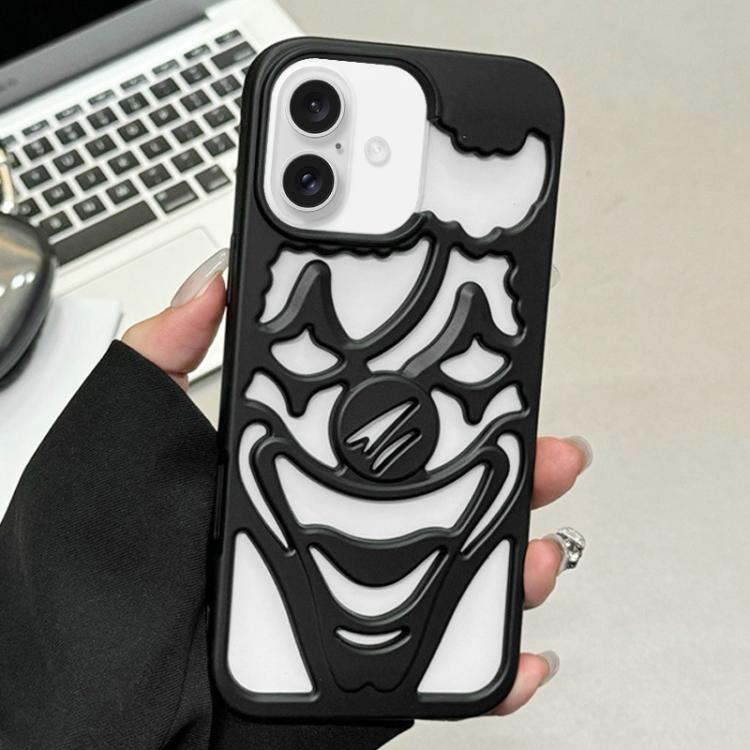 غطاء هاتف TPU مثقوب بتقنية رش الزيت لتبديد الحرارة بتصميم المهرج، لجهاز iPhone 17 Pro Max، لجهاز iPhone 17 Pro، لجهاز iPhone 17، لجهاز iPhone 16 Pro Max، لجهاز iPhone 16 Pro، لجهاز iPhone 16