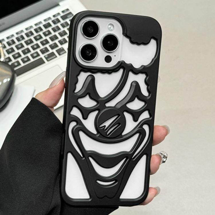 غطاء هاتف TPU مثقوب بتقنية رش الزيت لتبديد الحرارة بتصميم المهرج، لجهاز iPhone 17 Pro Max، لجهاز iPhone 17 Pro، لجهاز iPhone 17، لجهاز iPhone 16 Pro Max، لجهاز iPhone 16 Pro، لجهاز iPhone 16