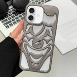 غطاء هاتف TPU مثقوب بتقنية رش الزيت لتبديد الحرارة بتصميم المهرج، لجهاز iPhone 17 Pro Max، لجهاز iPhone 17 Pro، لجهاز iPhone 17، لجهاز iPhone 16 Pro Max، لجهاز iPhone 16 Pro، لجهاز iPhone 16