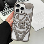 غطاء هاتف TPU مثقوب بتقنية رش الزيت لتبديد الحرارة بتصميم المهرج، لجهاز iPhone 15 Pro Max، لجهاز iPhone 15 Pro، لجهاز iPhone 15، لجهاز iPhone 14، لجهاز iPhone 14 Pro، لجهاز iPhone 14 Pro Max