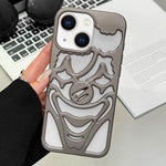 غطاء هاتف TPU مثقوب بتقنية رش الزيت لتبديد الحرارة بتصميم المهرج، لجهاز iPhone 15 Pro Max، لجهاز iPhone 15 Pro، لجهاز iPhone 15، لجهاز iPhone 14، لجهاز iPhone 14 Pro، لجهاز iPhone 14 Pro Max