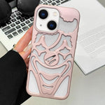 غطاء هاتف TPU مثقوب بتقنية رش الزيت لتبديد الحرارة بتصميم المهرج، لجهاز iPhone 15 Pro Max، لجهاز iPhone 15 Pro، لجهاز iPhone 15، لجهاز iPhone 14، لجهاز iPhone 14 Pro، لجهاز iPhone 14 Pro Max