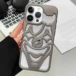 غطاء هاتف TPU مثقوب بتقنية رش الزيت لتبديد الحرارة بتصميم المهرج، لجهاز iPhone 15 Pro Max، لجهاز iPhone 15 Pro، لجهاز iPhone 15، لجهاز iPhone 14، لجهاز iPhone 14 Pro، لجهاز iPhone 14 Pro Max