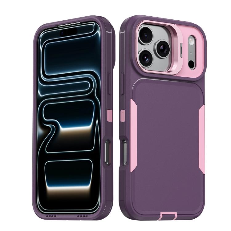 غطاء هاتف بإطار حامل عدسة للمسافرين، لجهاز iPhone 17e / 16e / 14 / 13، لجهاز iPhone 17 Pro Max، لجهاز iPhone 17 Pro، لجهاز iPhone 16 Pro Max، لجهاز iPhone 16 Pro، لجهاز iPhone 15 Pro Max، لجهاز iPhone 15 Pro، لجهاز iPhone 15 Plus / 14 Plus